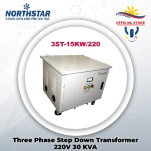 NORTHSTAR Three Phase Step Down Transformer for Servo AVR 380 In 220V Out 15KVA 3ST-15KW/220