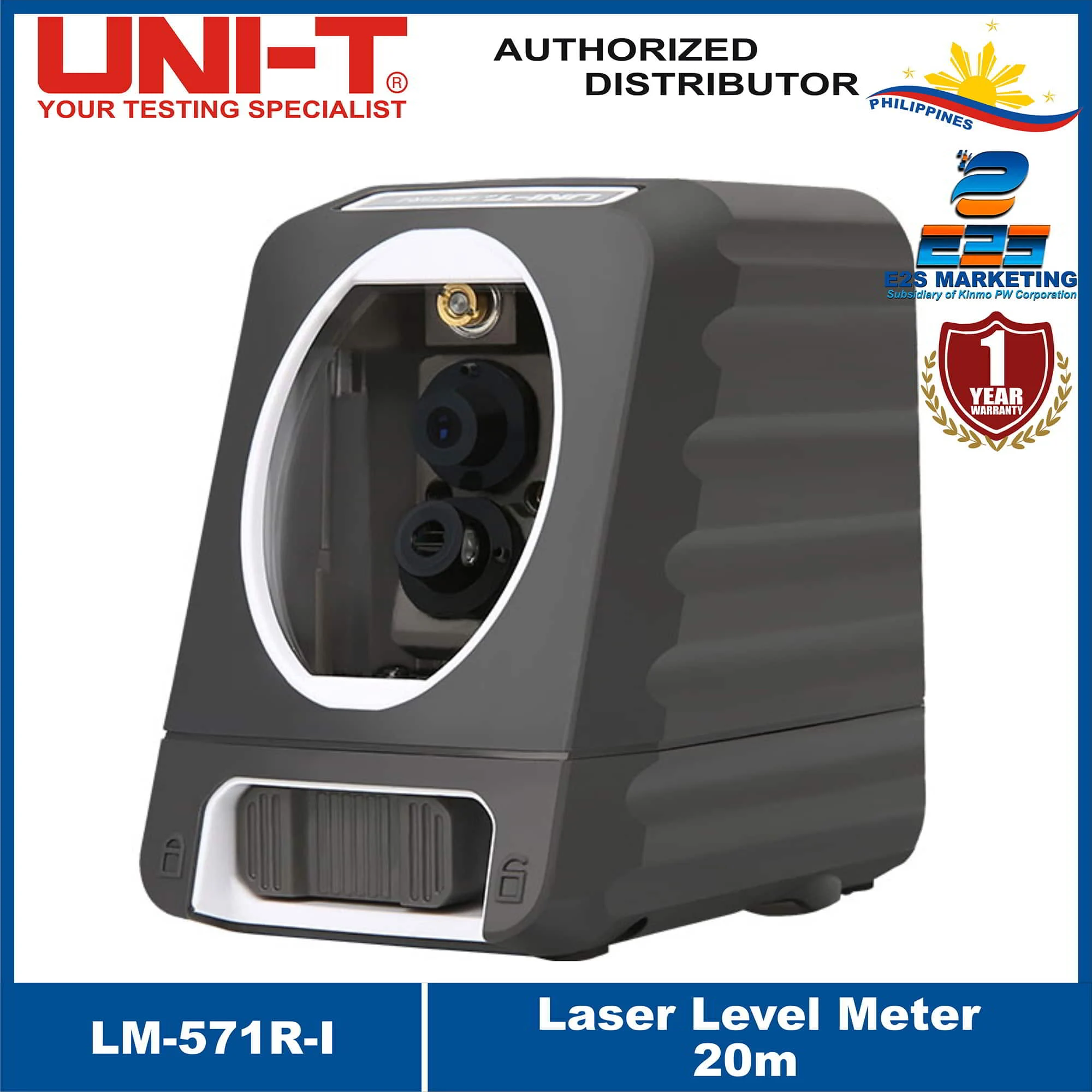UNI-T LM571R-I Laser Level , Tools for Horizontal and Vertical Levelling Needs, Accurate Levelling in 2 Dimensional Area LM-571R-I
