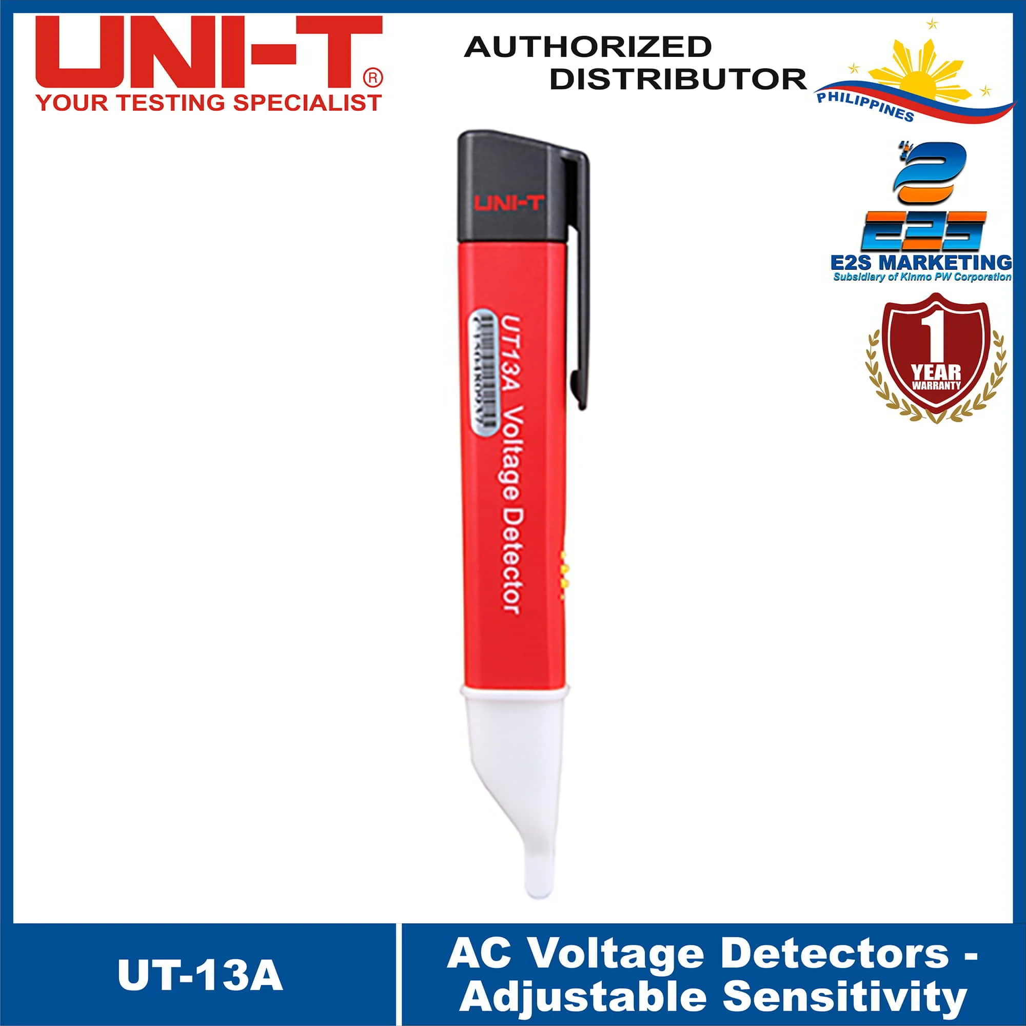 UNI-T UT13A AC Voltage Detectors-Adjustable Sensitivity (220V/110V) ,can be Used in Residential, Commercial, and Industrial Settings.  UT-13A