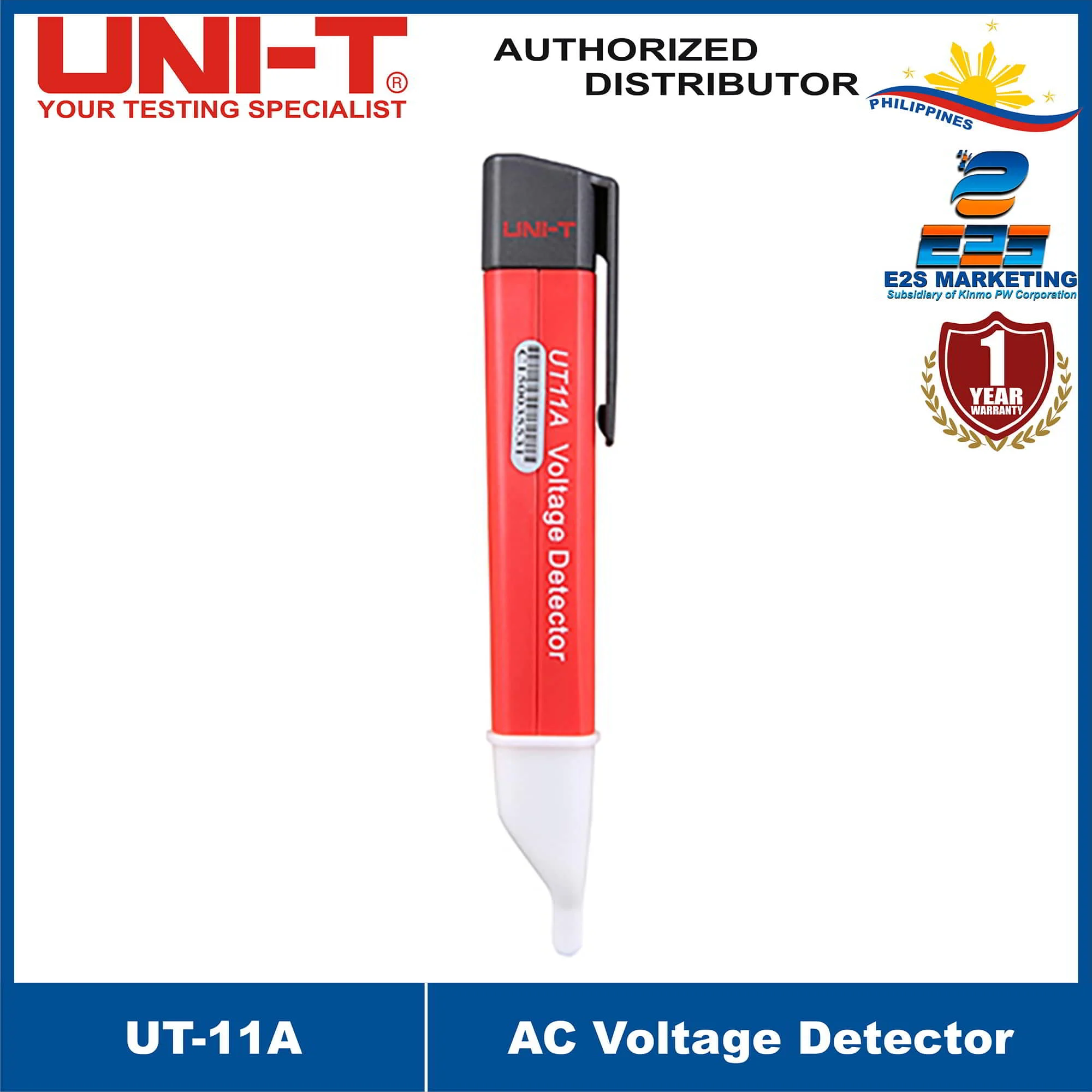 UNI-T UT11A AC Voltage Detector (220V/110V) Buzzer / Low Battery Indication UT-11A