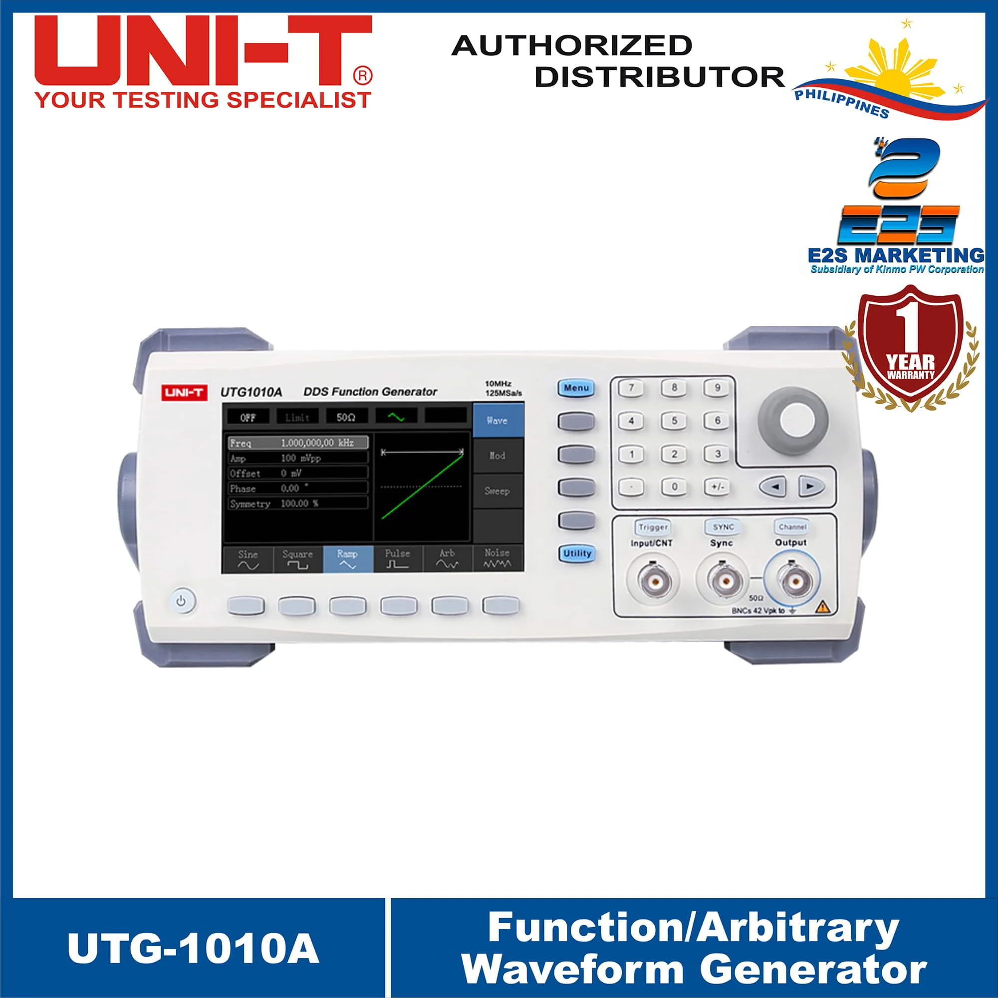 UNI-T Function / Arbitrary Waveform Generator 10mhz UTG-1010A