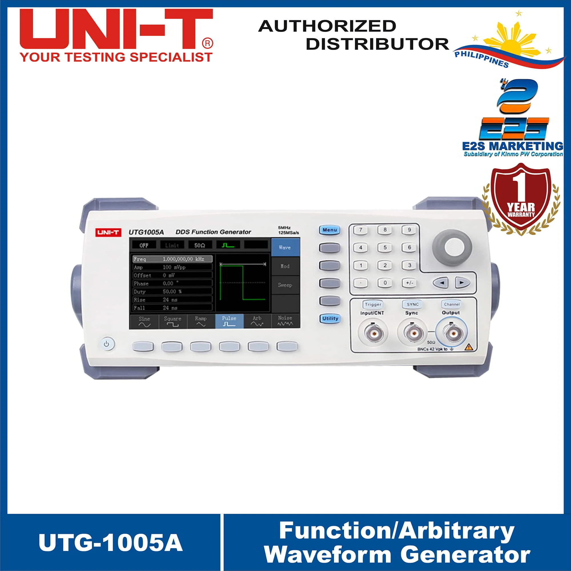 UNI-T Function / Arbitrary Waveform Generator 5mhz UTG-1005A