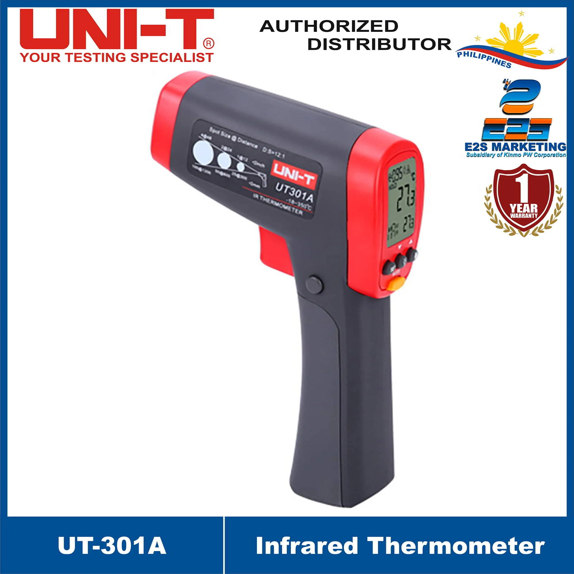 UNI-T UT301A Infrared Thermometer Negative ℃/℉ Options Fast and Precise Non-Contact Temperature Measurements UT-301A
