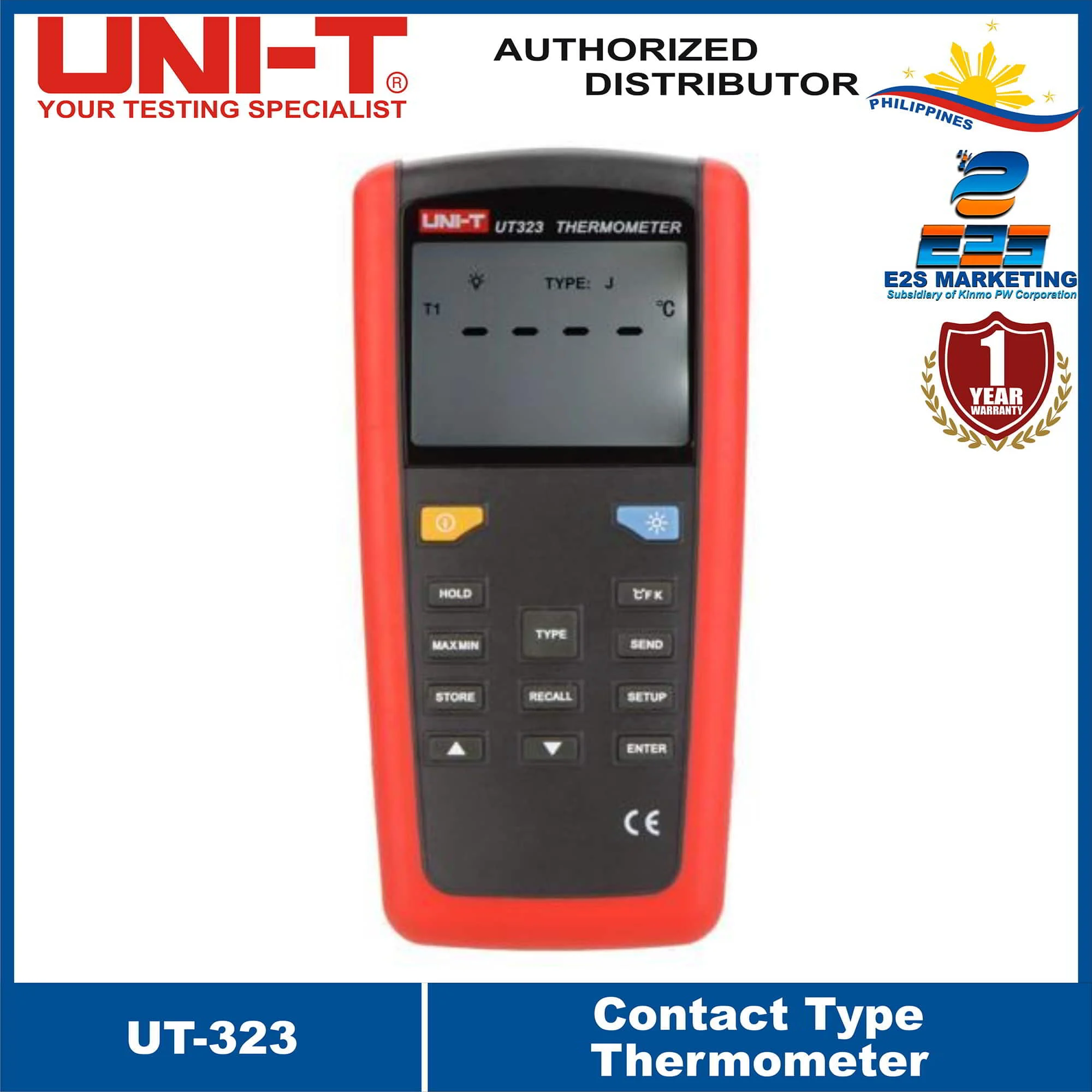 UNI-T Contact Type Thermometer, Microprocessor-based UT-323