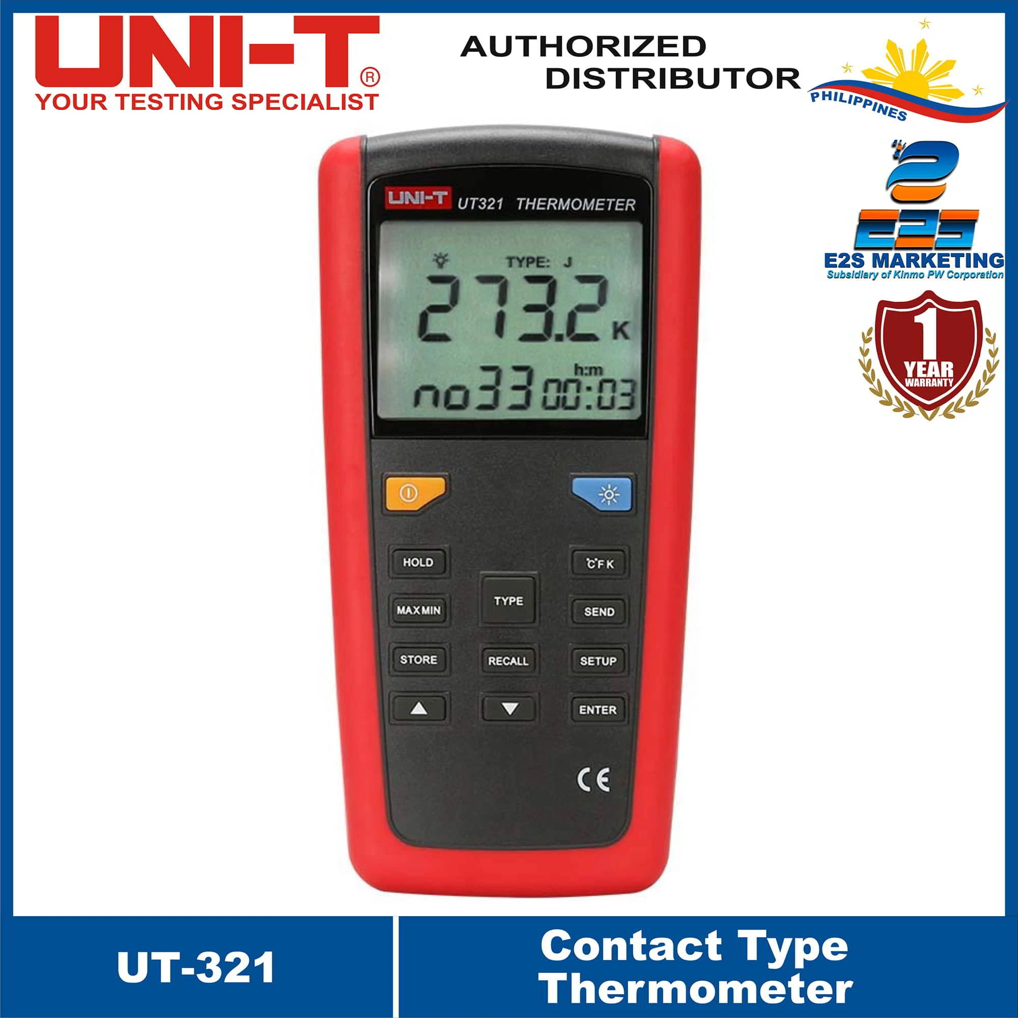 UNI-T UT321 Digital Contact Thermometer provide Fast, Accurate, and Precise Temperature Measurement with Thermocouple Temperature Probes UT-321