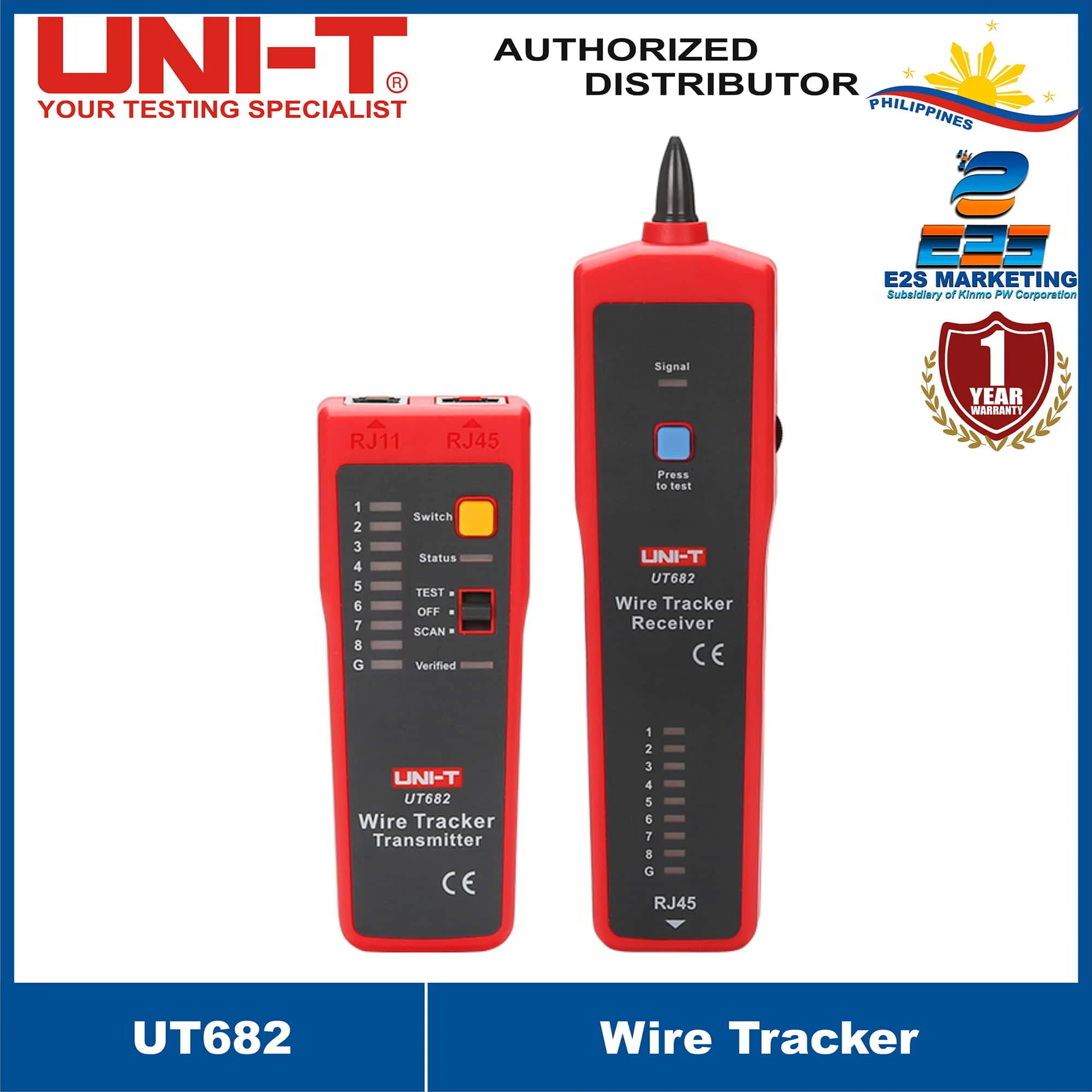 UNI-T UT682 Wire Tracker; telephone line / network cable / power cable line / network cable calibration cable tester UT-682