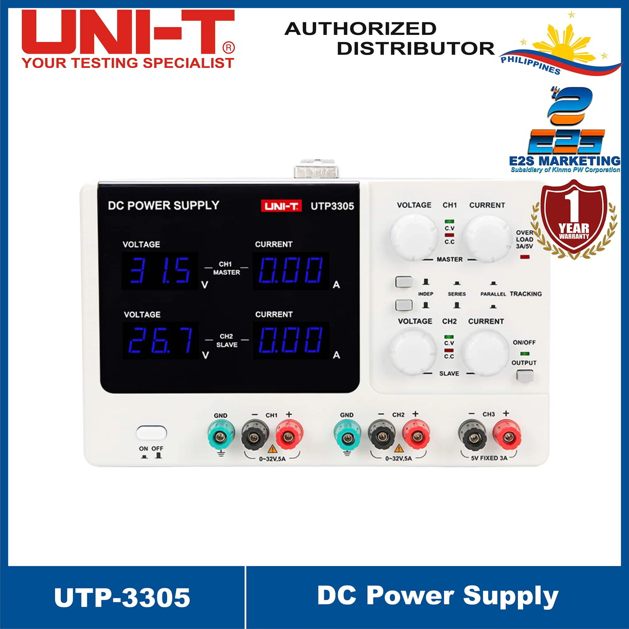 UNI-T UTP3305 DC Power Supply 3-channel linear DC Regulated Power Supply 32V/5A UTP-3305