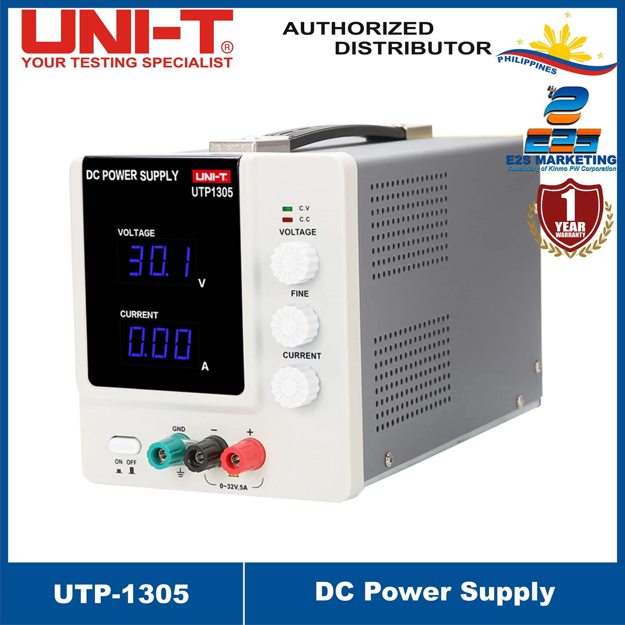 UNI-T UTP1305 DC Power Supply , Voltage and Current Adjustment through Variable Devices with High Precision UTP-1305
