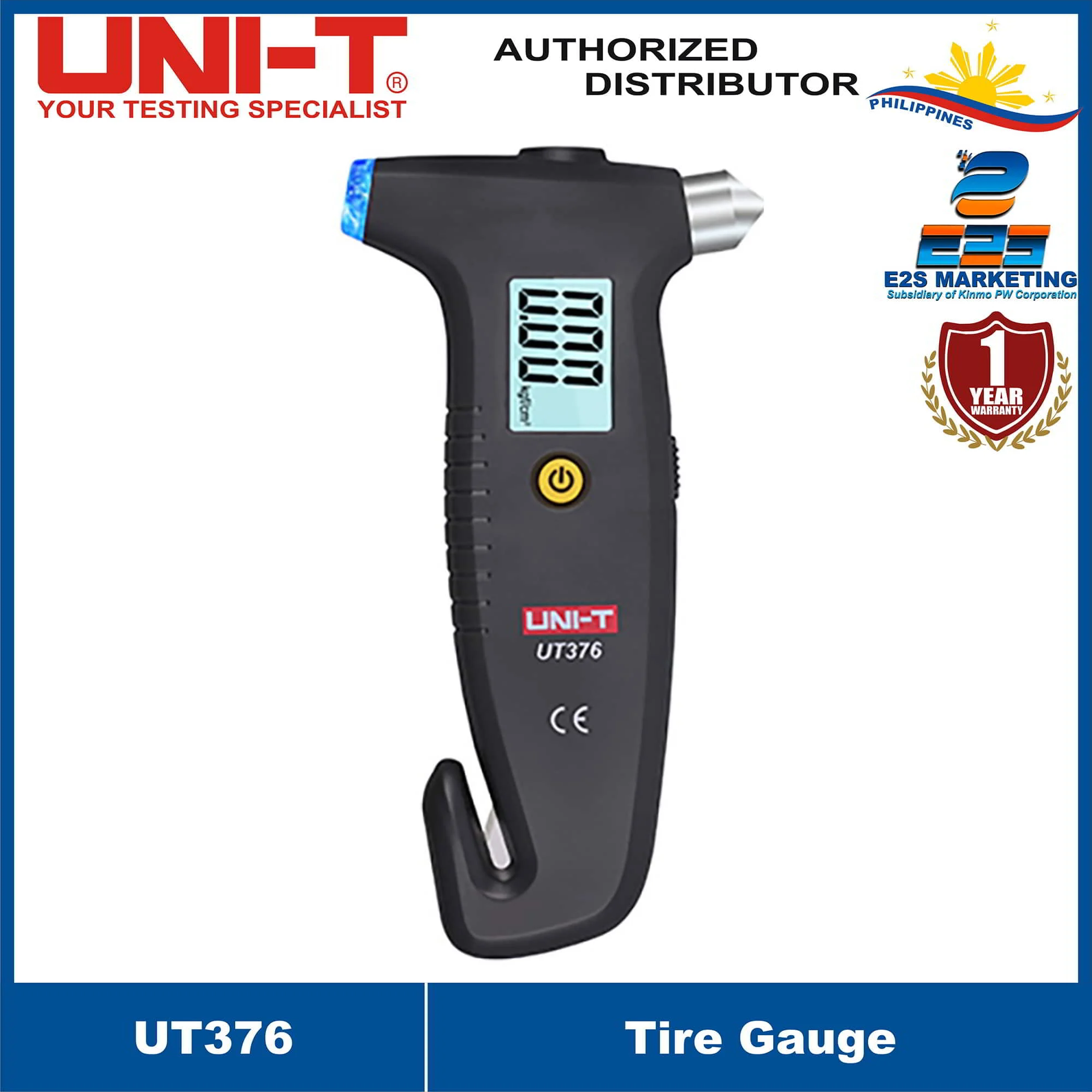 UNI-T UT376 Tire Gauge Measure Car Tire Pressure UT-376